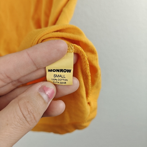 Monrow NWT One Shoulder Cotton T-shirt In Honeycomb Yellow Size Small - Picture 10 of 11